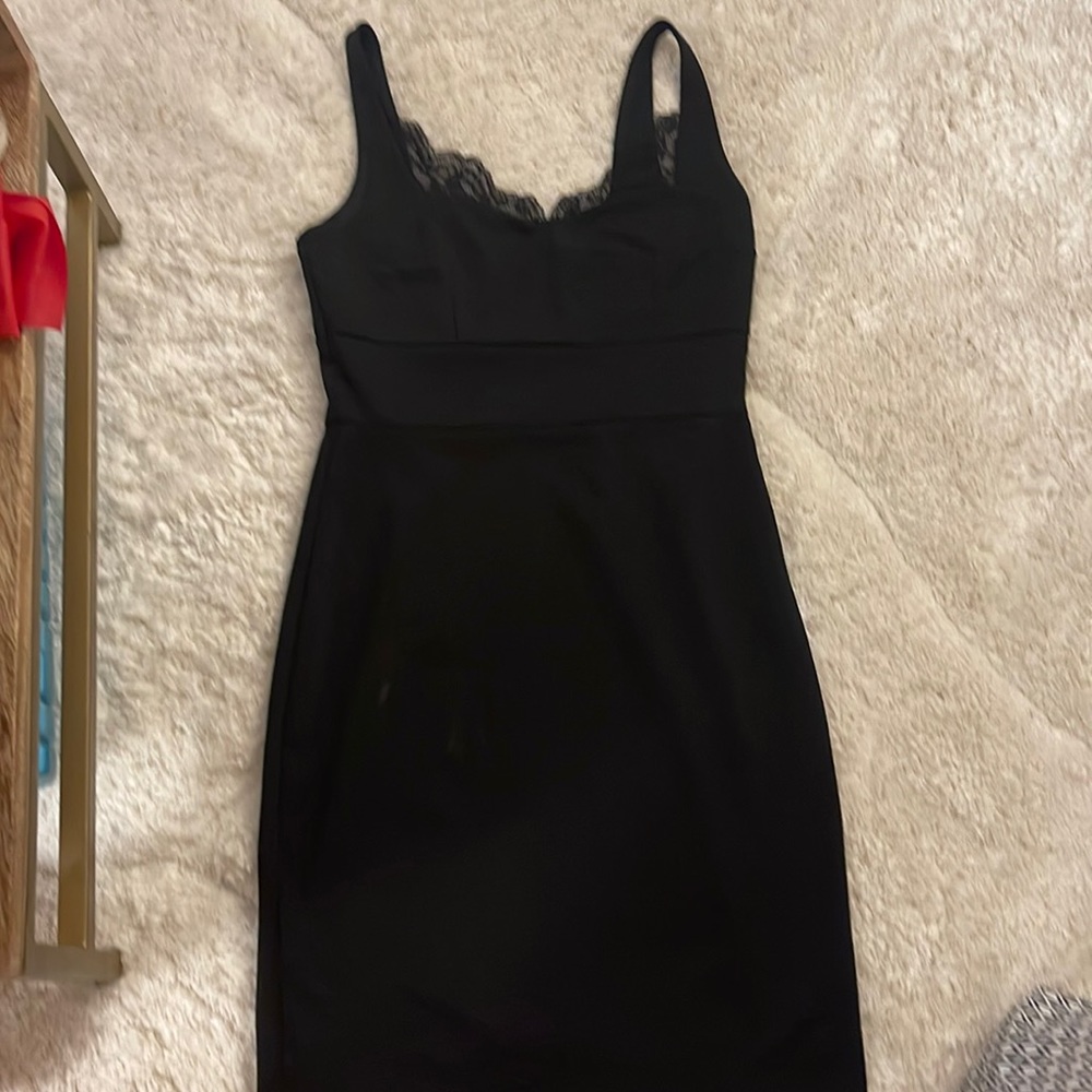 Express lace detailed body con dress